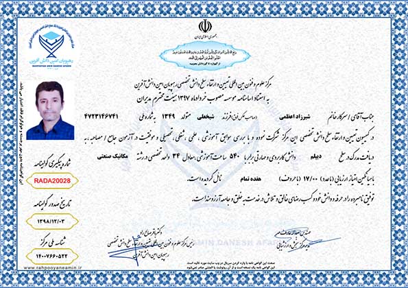 شیرزاد اعظمی مدرک