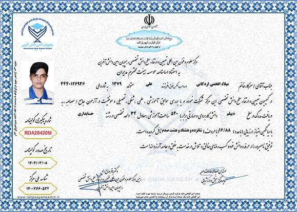 میلاد افخمی اردکانی در سطح