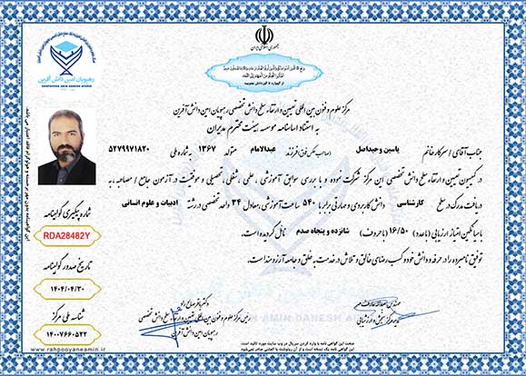یاسین وحیداصل در سطح
