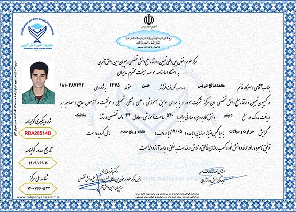 محمدصالح دریس در سطح