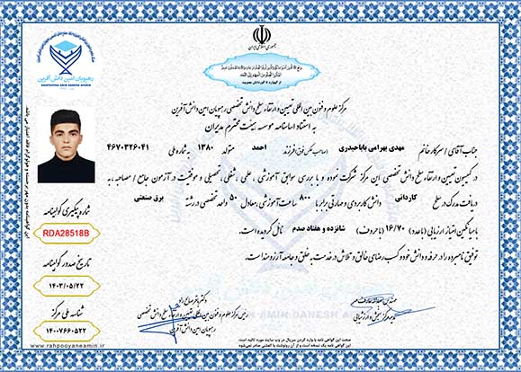 مهدی بهرامی باباحیدری در سطح