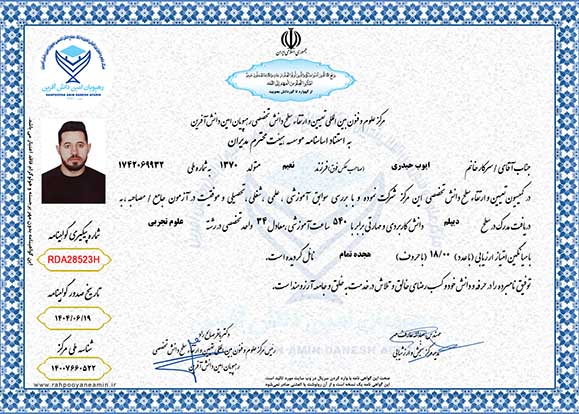 ایوب حیدری در سطح